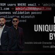 Email Uniqueness Bypass Via Invisible Unicode Character Leading To Account Takeover