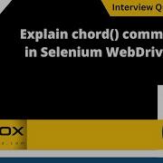 Explain Chord Command In Selenium WebDriver Selenium Interview Question 718