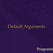 Default Arguments