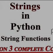 Python Tutorial In Urdu Hindi Strings In Python Definition Uses Examples Methods