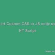 Insert Custom CSS Or JS Code Using HT Script Google Analytics Facebook Pixel Etc