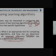 Comparing Learning Algorithms M5 L8