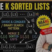 Merge K Sorted Lists LeetCode 23 Interview Essential Binary Search Divide And Conquer