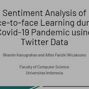 Sentiment Analysis Of Face To Face Learning During Covid 19 Pandemic Using Twitter Data