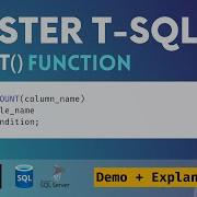 15 Transact SQL COUNT FUNCTION Using The COUNT Function In T SQL SQL SERVER DEMO