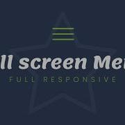 Fullscreen Responsive Menu HTML CSS JavaScript