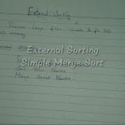 External Sorting Technique Simple Merge Sort