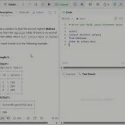 Second Highest Salary LeetCode 176 SQL Query Coding Sql Leetcode Programming Java Python