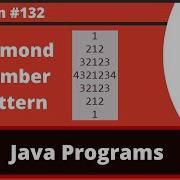Java Program To Print Diamond Number Pattern