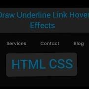 Underline Link Hover Effects Using HTML CSS