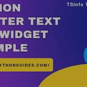 Python Tkinter Text Box Widget Example Text Box Widget In Python Tkinter
