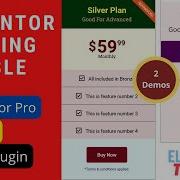Elementor Pricing Table Widget Elementor Price Table Pro Free Plugin Tutorial