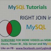 MySQL Tutorials MySQL Right Join Right Joins With Examples Mysql Outer Join In Mysql
