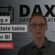 Создание простой таблицы дат в Power BI