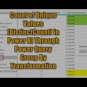 Count Of Unique Values DistinctCount In Power BI Through Power Query Group By Transformation