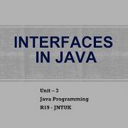 Interfaces In JAVA Part 1 R19 JNTUK JP Chandrakala Kuruba