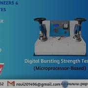 DOUBLE HEAD DIGITAL BURSTING STRENGTH TESTER WITH PRINTER BF TESTER PAP TECH