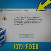 Oracle VM VirtualBox Needs Microsoft Visual C Redistributable Package Being Installed First Fix