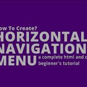 Creating A Simple Horizontal Navigation Menu Using HTML CSS A Complete Beginners Tutorial