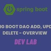Spring Boot Dao Add Update Delete