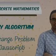 Greedy Algorithm Coin Change Problem In Javascript