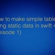 Make Simple Tableview Using Static Data In Swift 4 0 Swift Tutorials