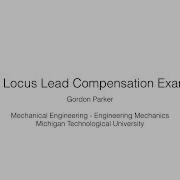 Root Locus Lead Compensation Example