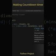 Creating A Countdown Timer Using Python In 57 Seconds Python Project Shorts Python