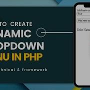 How To Create Dynamic Dropdown In PHP Show Dynamic Dropdown Value In PHP Dynamic Dropdown PHP