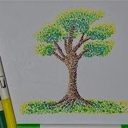 Drawing A Simple Tree Using The Pointillist Technique