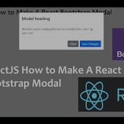 ReactJS How To Make A React Bootstrap Modal