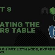 JavaScript Projects Node Express Postgres API Part 9 Creating The Users Table