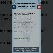 Programming Quiz Beginner Level Python Ai Machinelearning Datascience Coding Genai