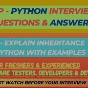 29 Explain Inheritance In Python Python Interview Questions SDET QA Dev Freshers Experienced