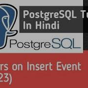 PostgreSQL Tutorial In Hindi Triggers On Insert Event Part 23