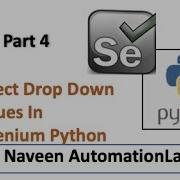 Select Drop Down Values In Selenium Python Part 4