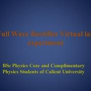 Full Wave Rectifier Virtual Lab Part 2