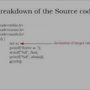 C Programming Finding The Absolute Value