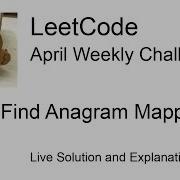 760 Find Anagram Mappings Week 2 5 Leetcode April Challenge
