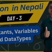 Constants Variables And Data Types In Python Day3 Python In Nepali