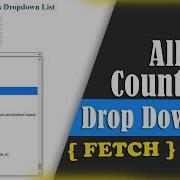 All Countries Drop Down List HTML Select Country Name