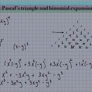ALGEBRA 2 Pascals Triangle And Binomial Expansion
