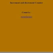 Create An Increment And Decrement Counter On Button Click In Javascript