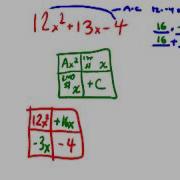Factoring Ax 2 Bx C Quadratic Trinomials Rectangle Method