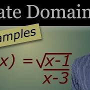 Find The Domain Of The Function Given The Equation