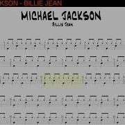 MICHAEL JACKSON Billie Jean DRUM SCORE