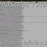 After Effects Scripting Tutorial Embed Project Info In A Script
