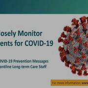 CDC COVID 19 Prevention Messages For Front Line LTC Staff Closely Monitor Residents For COVID 19