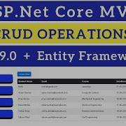 CRUD Operations In ASP NET Core MVC Using Entity Framework Core