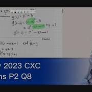 January 2023 CXC Maths Paper 2 Ques 8 Functions And Quadratic Curve Dellymathsconcepts Cxcmaths